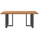 vidaXL Table à manger marron clair bois de chêne massif rectangulaire