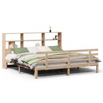 vidaXL Lit bibliothèque sans matelas 180x200 cm bois massif de pin