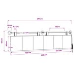 vidaXL Tête de lit suspendue Avec lumière LED Rose Tissu