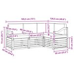 vidaXL Ensemble de canapés d'extérieur 4 pc Naturel et Beige Polyester
