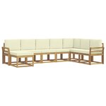 vidaXL Ensemble de canapés d'extérieur 8 pc Blanc et crème