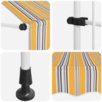vidaXL Auvent rétractable manuel 200 cm Rayures jaunes et bleues