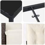 vidaXL Ensemble de salle à manger pour jardin 5 Pièces Marron polyrotin