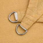 vidaXL Voile d'ombrage 160 g/m² carré sable 7x7 m PEHD