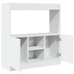 vidaXL Buffet haut blanc 92x33x100 cm bois d'ingénierie