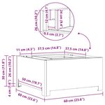 vidaXL Braise Noir 60 x 60 x 30 cm Acier laminé à froid