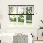 vidaXL Store de Fenêtre avec des rideaux Autre Noir 80 x 130 cm Aluminium