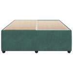 vidaXL Cadre de lit sans matelas vert foncé 160x200 cm velours