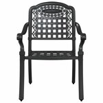 vidaXL Ensemble de tables de jardin 3 Pièces Noir Aluminium coulé