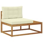 vidaXL Canapé d'extérieur extrémité Naturel 115 x 83 x 73 cm