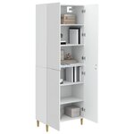 vidaXL Ensemble de Meubles 2 Pièces Blanc brillant 66 x 34 5 x 90 cm