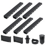 vidaXL Canaux de drainage 6 Pièces Plastique 6 m