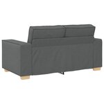 vidaXL Ensemble de Canapés 3 Pièces Gris 220 x 78 x 84 cm tissu