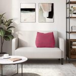 vidaXL Coussin de Dos Bordeaux 60 x 20 x 50 cm Tissu en velours côtelé