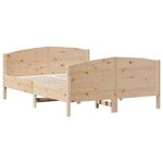 vidaXL Cadre de lit sans matelas 120x200 cm bois de pin massif