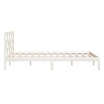 vidaXL Cadre de lit sans matelas blanc bois massif