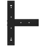 vidaXL Pieds de table de bar en T  2 pièces  noir  40 x 35 x (110-111) cm  acier