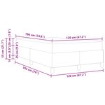 vidaXL Cadre de lit avec matelas Gris clair 120 x 190 cm tissu