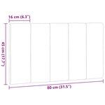 vidaXL Coussin de tête de lit taupe 80 cm tissu