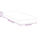 vidaXL Matelas Blanc et Gris 90 x 190 cm Ressort ensaché