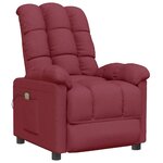 vidaXL Fauteuil de massage Rouge bordeaux Tissu