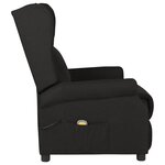 vidaXL Fauteuil de massage Noir Tissu