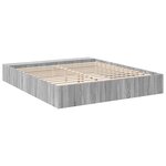 vidaXL Cadre de lit sans matelas sonoma gris 200x200 cm