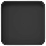 vidaXL Plateau carré à fleurs 24 pc Noir 15 x 15 x 2 cm Plastique
