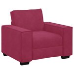 vidaXL Ensemble de canapés 3 Pièces avec coussins Rouge bordeaux Velours