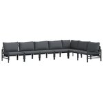 vidaXL Ensemble de canapé de jardin 7 Pièces Anthracite Acier