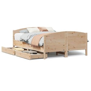 vidaXL Cadre de lit sans matelas 150x200 cm bois de pin massif