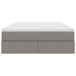 vidaXL Lit avec rangement et matelas Taupe 140 x 190 cm Polyester