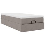 vidaXL Cadre de lit ottoman avec matelas taupe 90x190 cm tissu