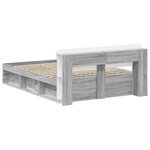vidaXL Cadre de lit avec rangement Sonoma gris 150 x 200 cm