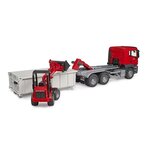 Bruder 03767 - Camion MAN TGS avec benne amovible et chargeur Schäffer