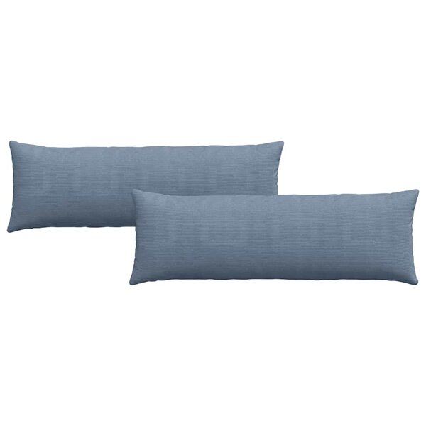 vidaXL Coussins de canapé 2 Pièces Bleu 120 x 40 cm