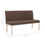 Banc banquette 139 5 cm marron polyester 02_0010892
