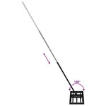 vidaXL Niveau de jardin Noir 75 x 25 x 200 cm Acier enduit de poudre