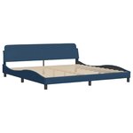 vidaXL Cadre de lit Dover bleu 200x200 cm tissu