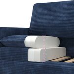 vidaXL Canapé Bleu marine 156 x 81 x 87 5 cm Polyester