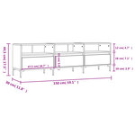 vidaXL Meuble TV gris béton 150x30x44 5 cm bois d'ingénierie