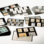 Cartes de classement à 3 bandes pour timbres  158 x 113mm.