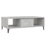 vidaXL Table basse gris béton 103 5x60x35 cm bois d'ingénierie