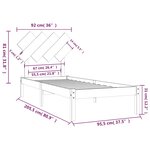 vidaXL Cadre de lit sans matelas blanc 90x200 cm bois massif
