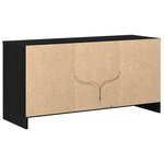vidaXL Meuble TV avec lumières LED  en chêne noir  dimensions 100x34x50 cm  fait en bois d'ingénierie.