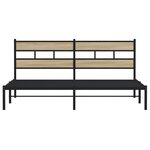 vidaXL Cadre de lit en métal sans matelas chêne sonoma 200x200 cm