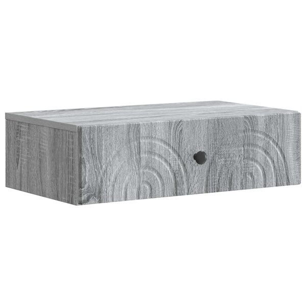 vidaXL Table d'appoint murale Sonoma gris 59 x 34 5 x 17 cm