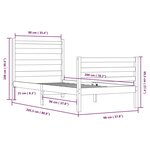 vidaXL Cadre de lit sans matelas bois de pin massif 90x200 cm