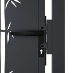 vidaXL Portail de jardin anthracite 105x180 cm acier design de bambou