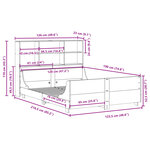 vidaXL Lit bibliothèque sans matelas 120x190 cm bois massif